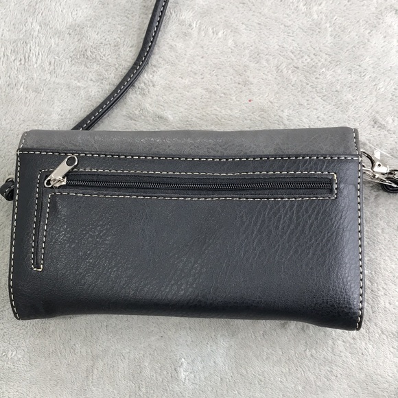 Western Wallet/ Wristlet Vegan Leather Blue Topaz New - Picture 4 of 11